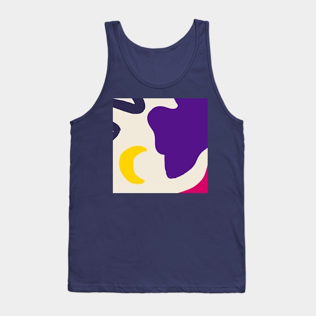 Modern Colorful Space Abstract Art Tank Top by nelloryn